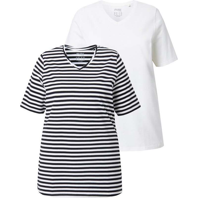 Ulla Popken Tričko námořnická modř / offwhite 114779483