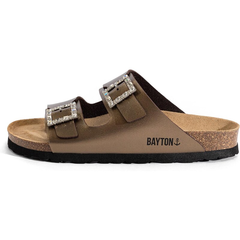 Bayton Pantofle STRASS ATLAS bronzová