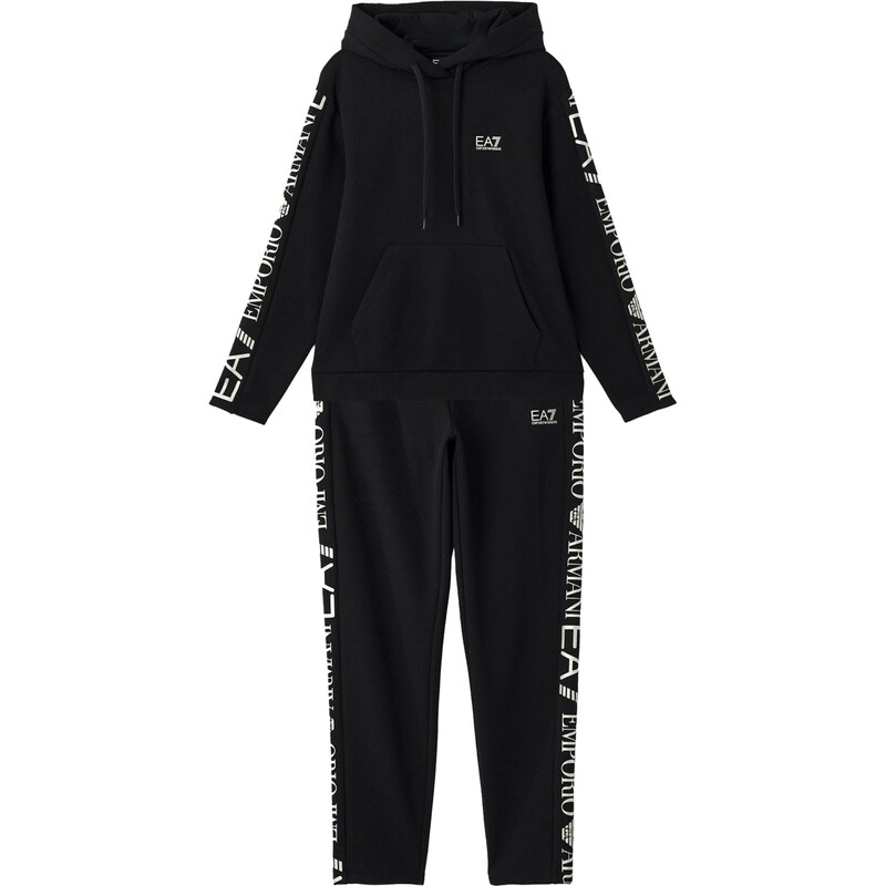 EA7 Emporio Armani Tepláková souprava černá / bílá