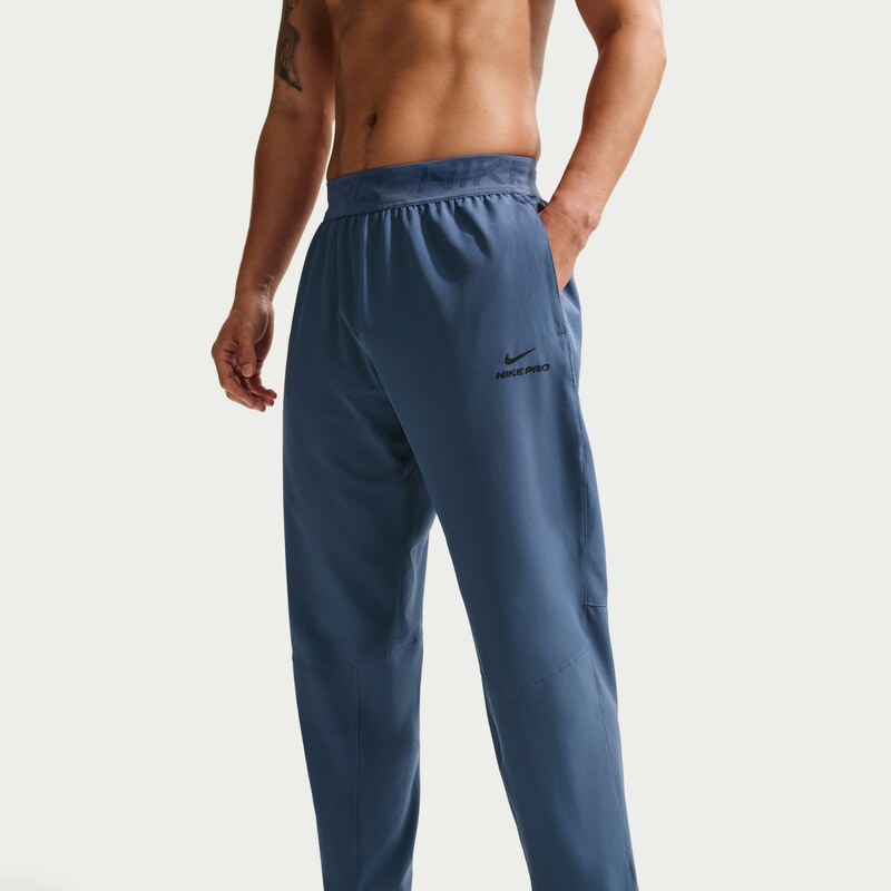 Nike Pro Training Mens Dri-FIT Pants DIFFUSED BLUE/BLACK