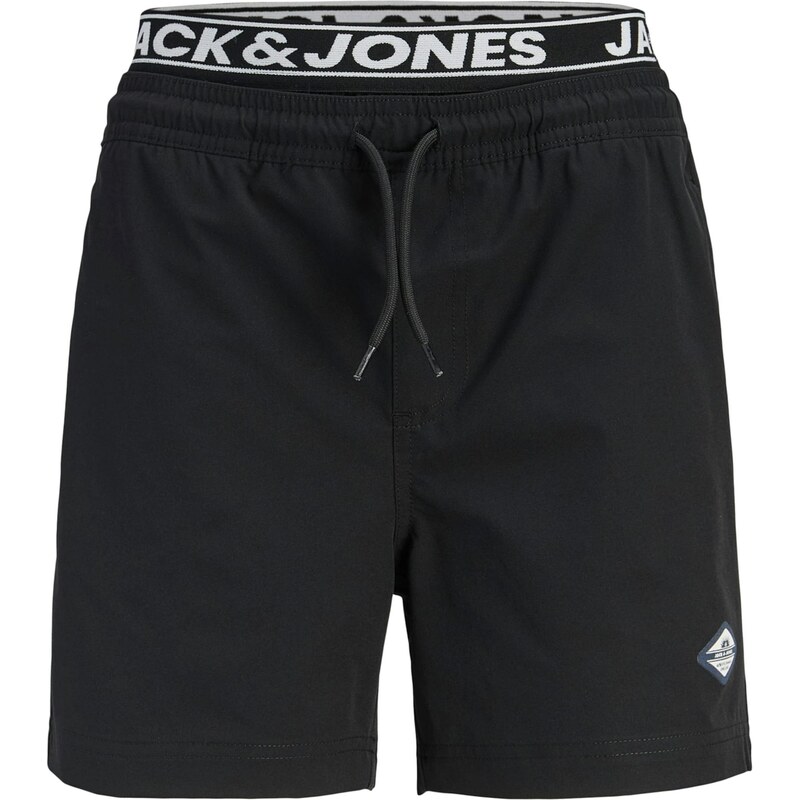 Jack & Jones Junior Plavecké šortky JPSTMaui černá / bílá