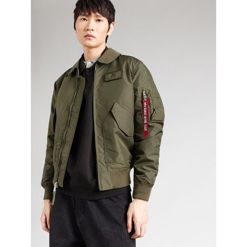 ALPHA INDUSTRIES Přechodná bunda 'CWU-36/P TT' olivová / červená