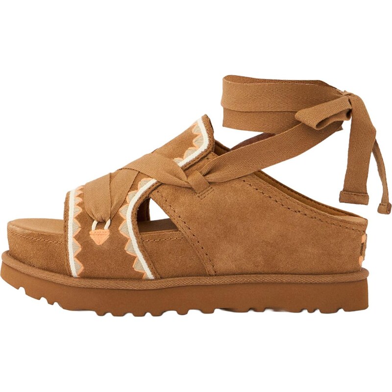 UGG Sandály Goldenstar Hi Artistitch béžová / koňaková 114780190