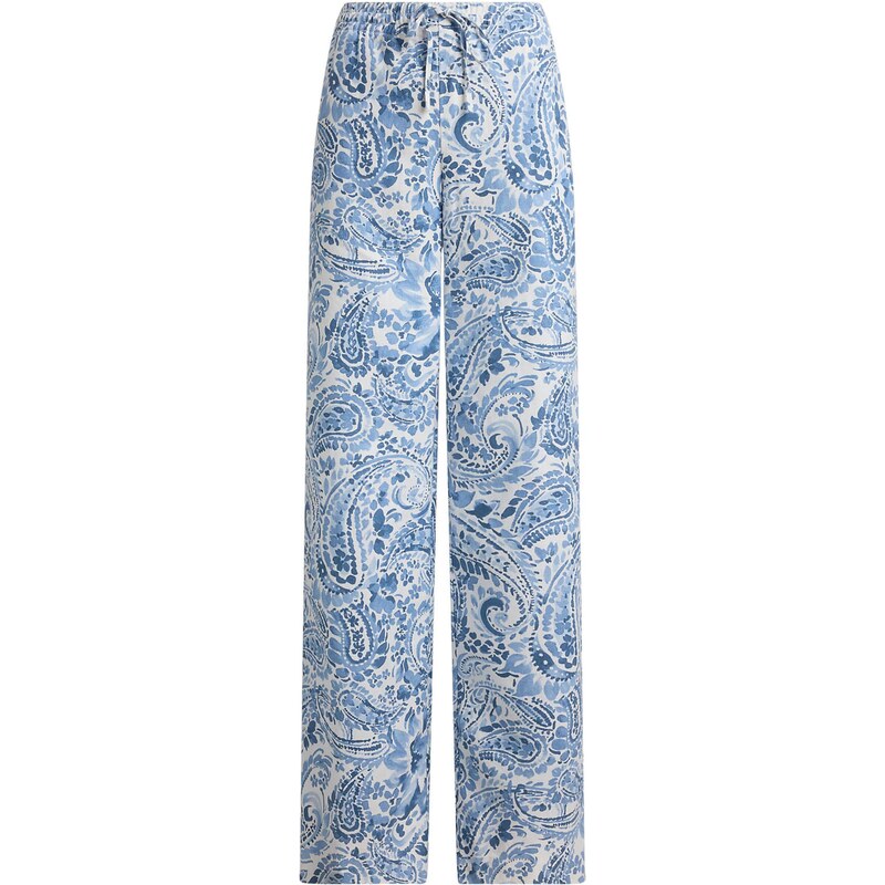 Lauren Ralph Lauren Kalhoty modrá / světlemodrá / bílá