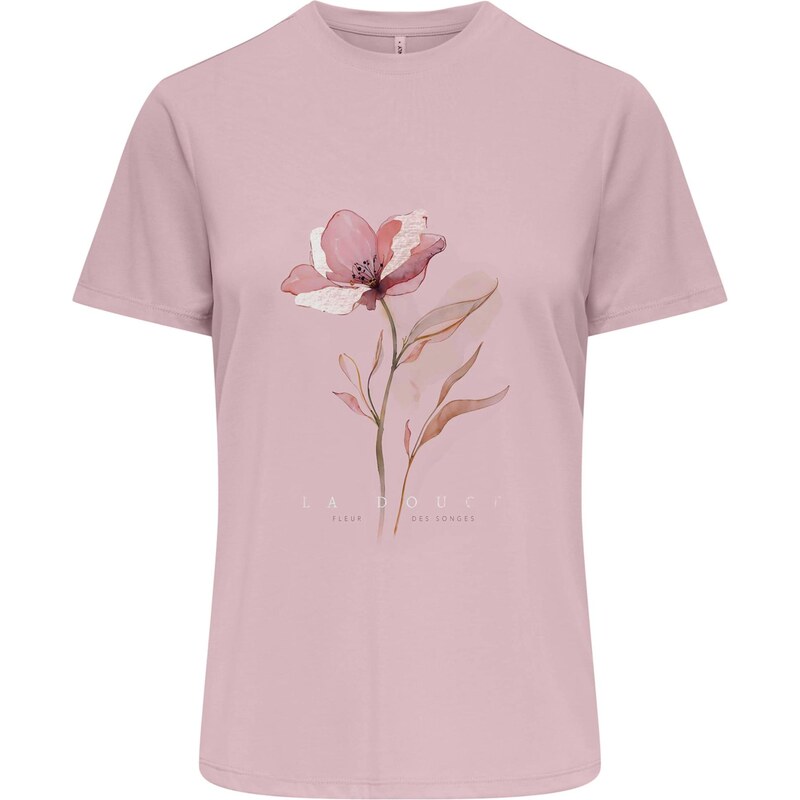 ONLY Tričko ONLFREE olivová / pastelová fialová / pitaya / bílá