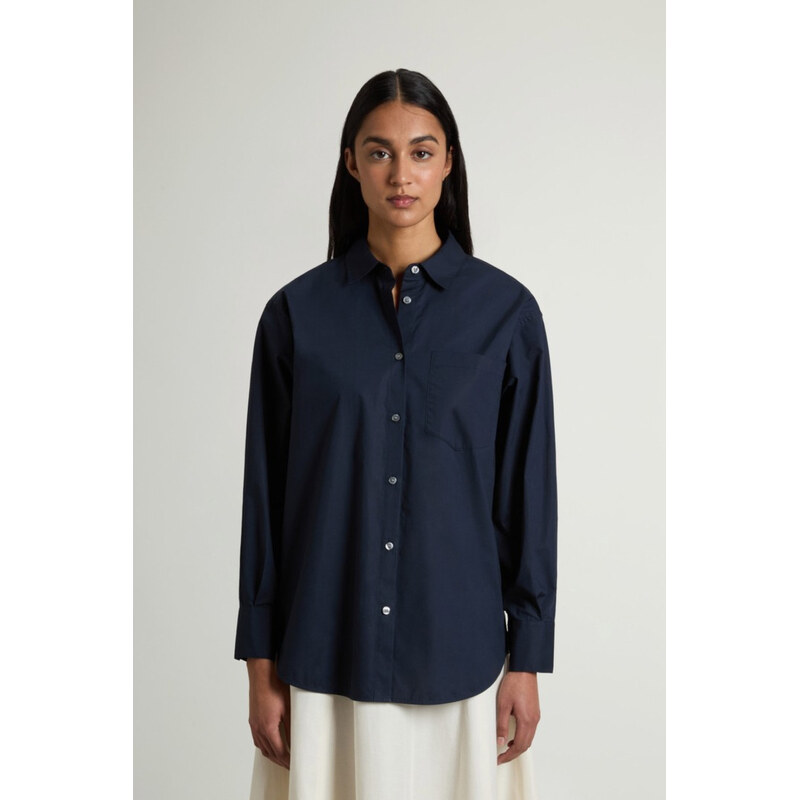KOŠILE WOOLRICH COTTON POPLIN BOYFRIEND SHIRT 114782963