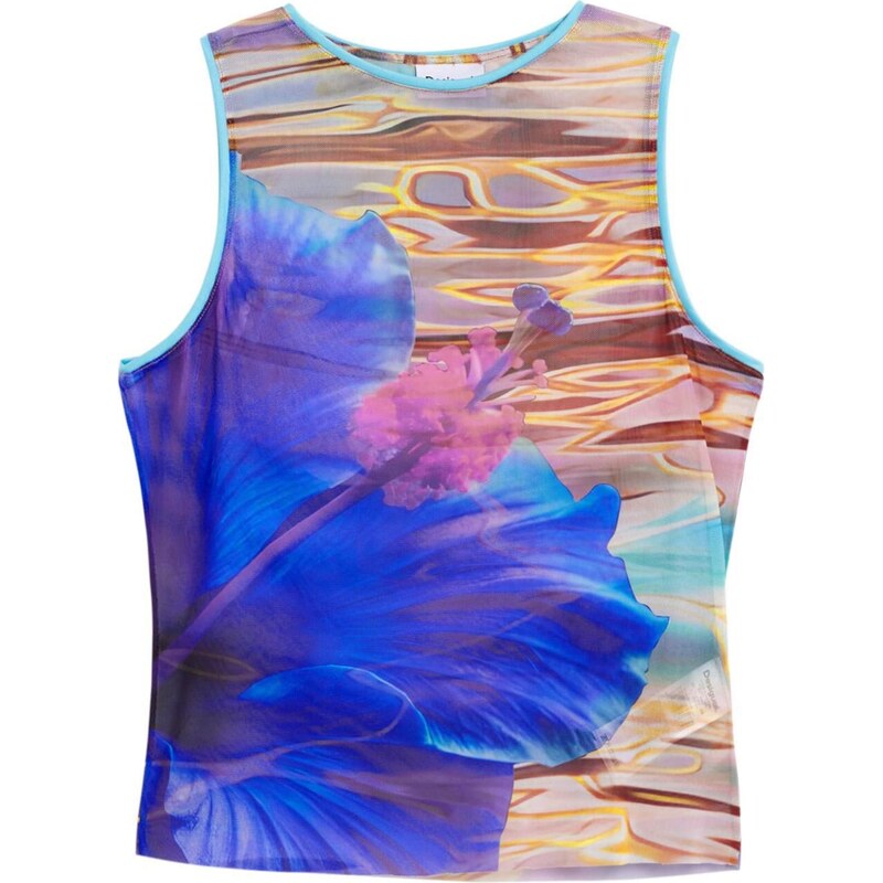 Desigual Top námořnická modř / světlemodrá / žlutá / růžová