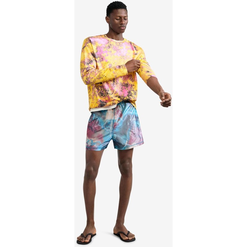 Desigual Tričko žlutá / pink / černá