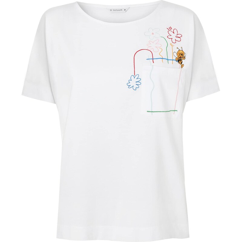 TATUUM Tričko Laliso námořnická modř / oranžová / brusinková /