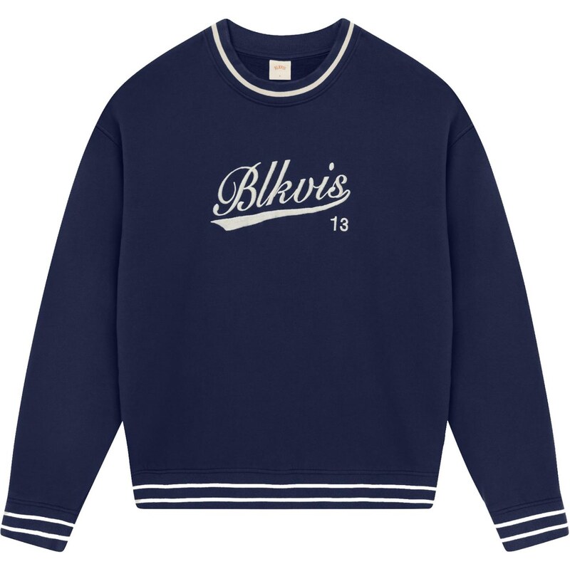 BLKVIS Mikina Athletics námořnická modř / bílá