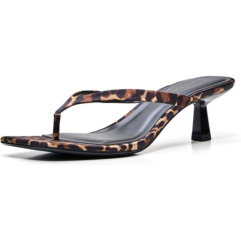 Bershka Žabky krémová / čokoládová / černá 114781758