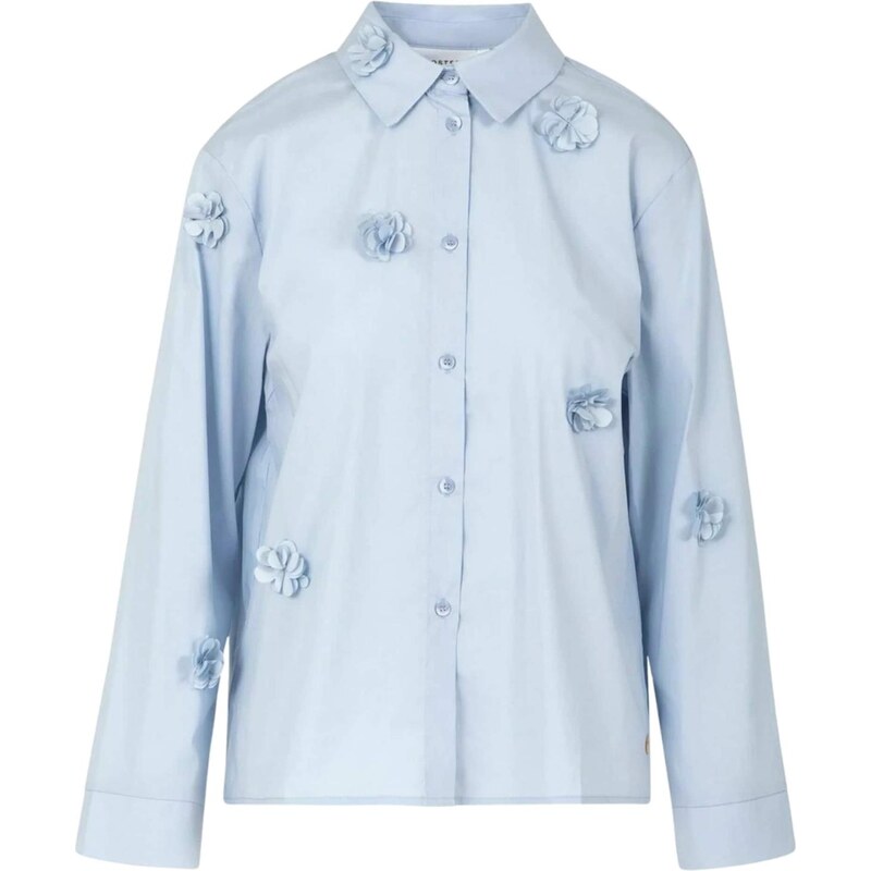 Coster Copenhagen Tričko  Shirt  modrá