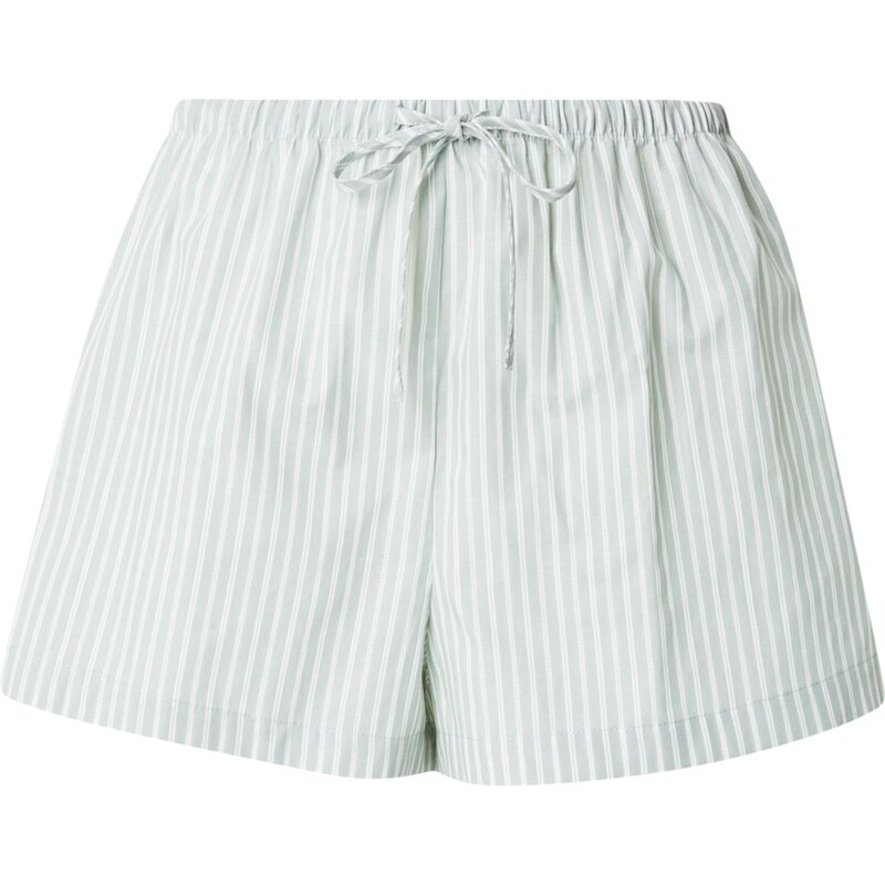 Hunkemöller Pyžamové kalhoty pastelově zelená / bílá