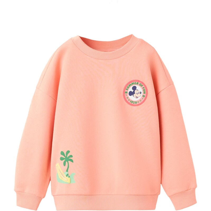 MANGO KIDS Mikina MISUMMER tmavě zelená / meruňková / lososová /