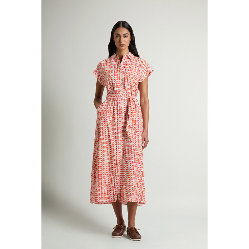 ŠATY WOOLRICH COTTON VISCOSE CHEMISIER DRESS