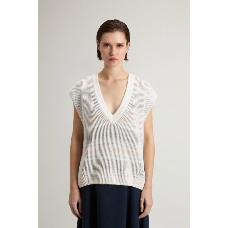 VESTA WOOLRICH COTTON VISCOSE SLEEVELESS SWEATER 114782980