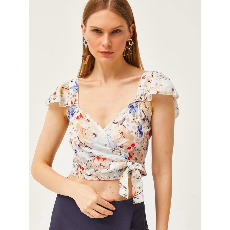olalook Halenka královská modrá / hnědá / oranžová / barva vaječné 114783161