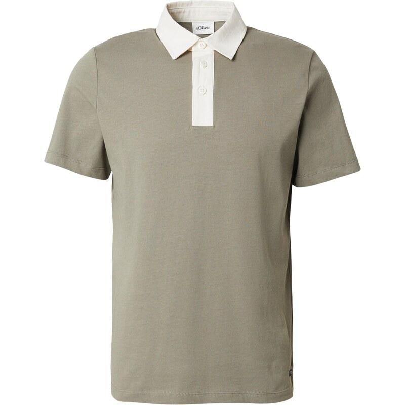 s.Oliver Tričko khaki / bílá