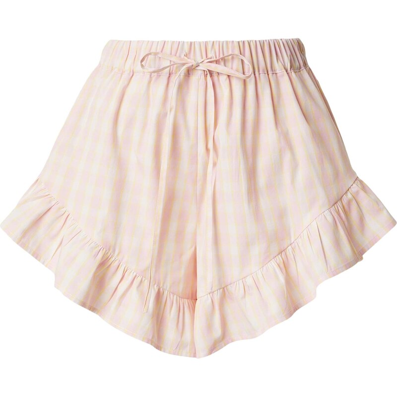 Tatiana Zidekova Kalhoty žlutá / pink / růžová 114783896