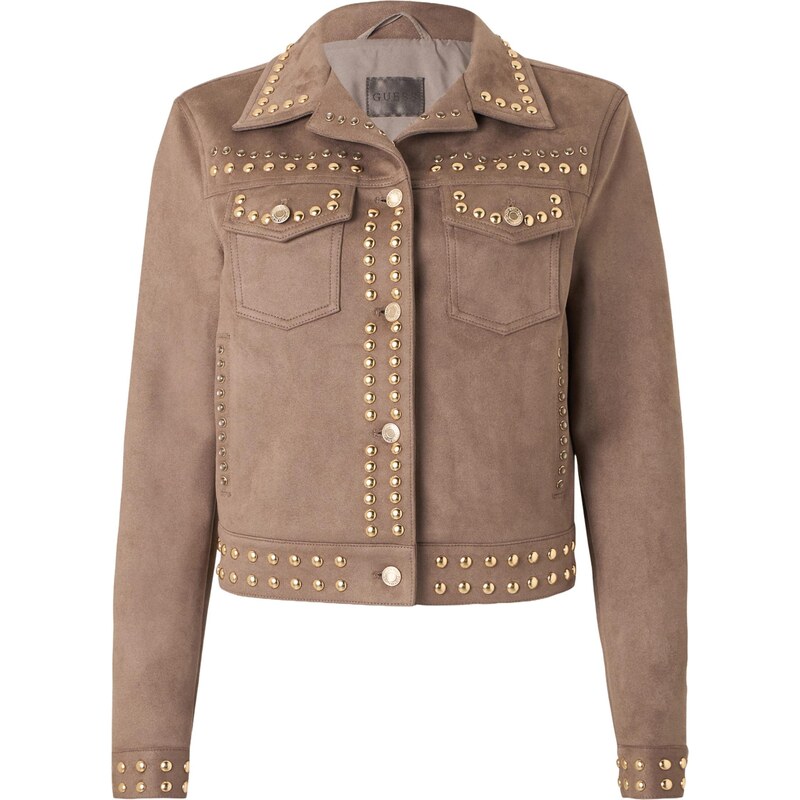 GUESS Přechodná bunda světle hnědá / zlatá 114784385