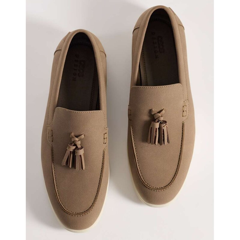 ASOS DESIGN loafer in taupe - BROWN