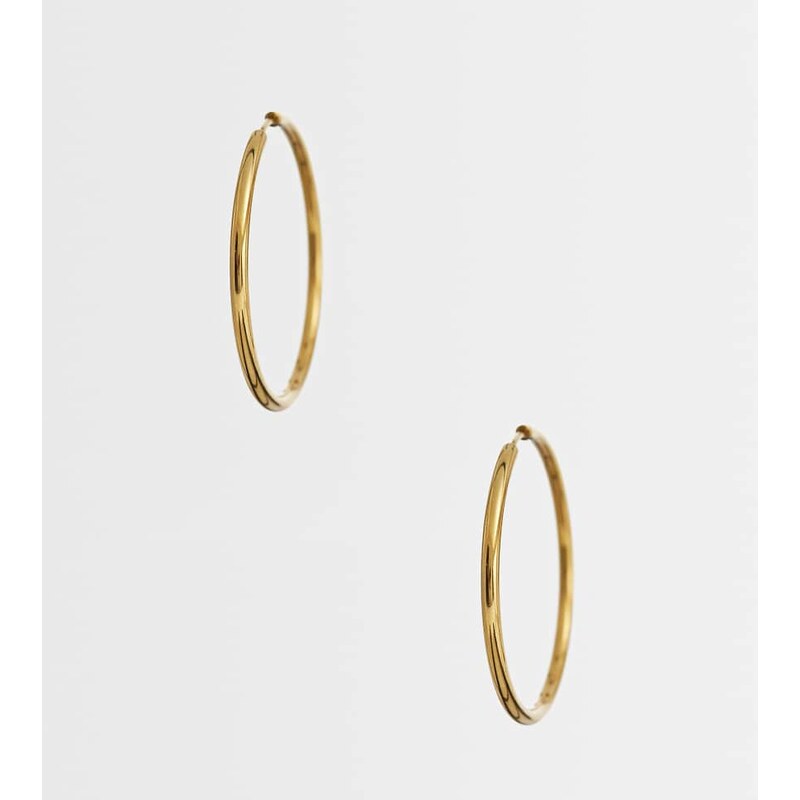 Lost Souls 35mm huggie hoop earrings in 18ct gold plated stainless 114969365