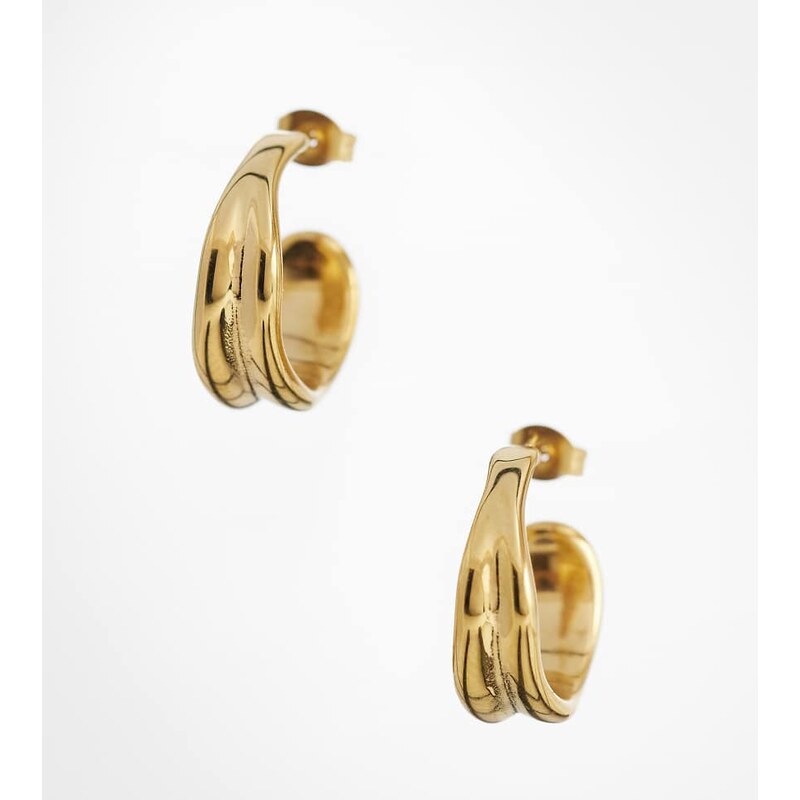 Lost Souls vintage knot stud earirngs 18ct gold plated stainless steel 115167679