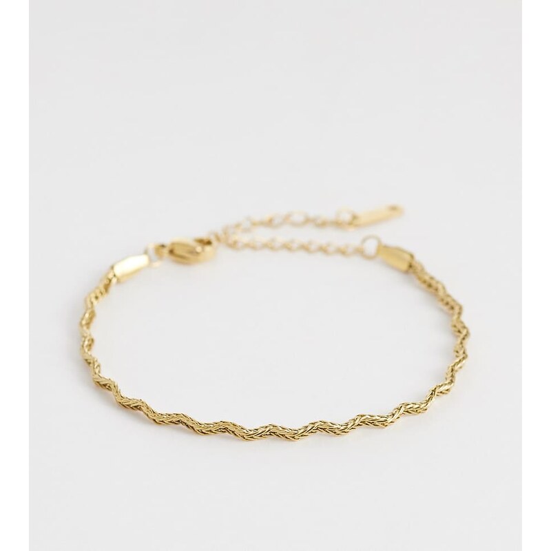 Lost Souls waved chain bracelet in 18ct gold plated stainless steel 114969370
