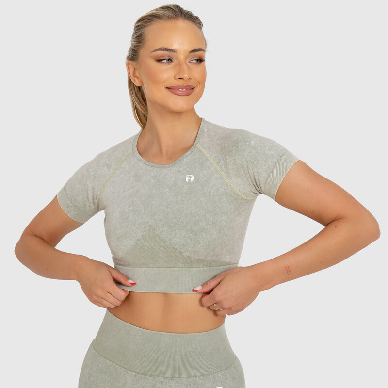 Dámský crop top Iron Aesthetics Faded, washed green 114786010