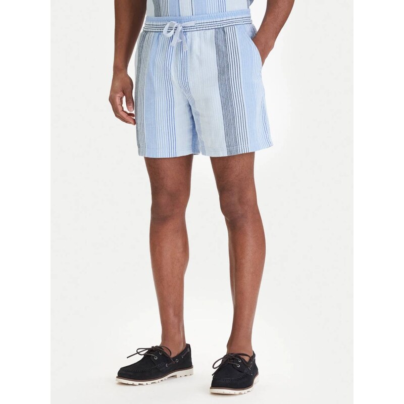 Tommy Jeans pánské modré pruhované šortky