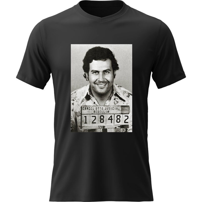 Giftela Pánské bavlněné tričko s potiskem - PABLO ESCOBAR -