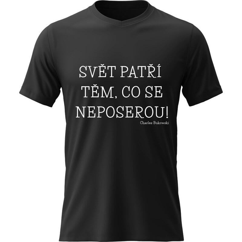 Giftela Pánské bavlněné tričko s potiskem - SVĚT PATŘÍ TĚM, CO