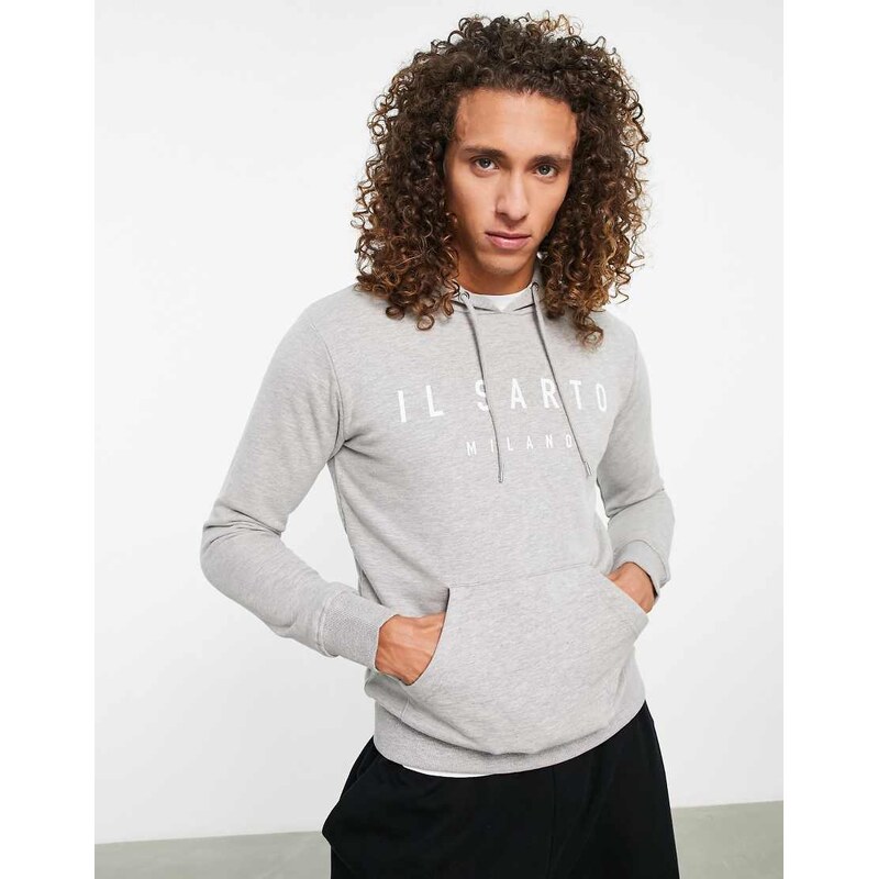Il Sarto core slim hoodie in grey
