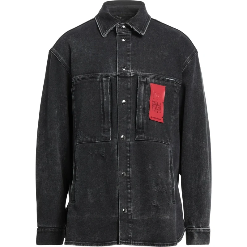 DOLCE & GABBANA Logo Black džínová bunda