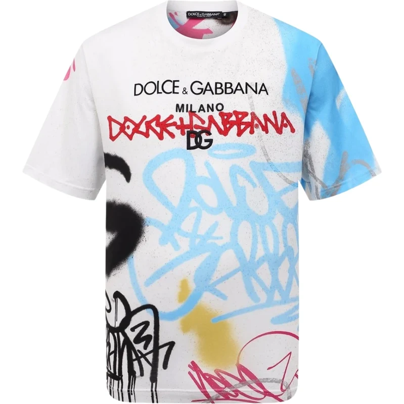 DOLCE & GABBANA Graffiti White tričko