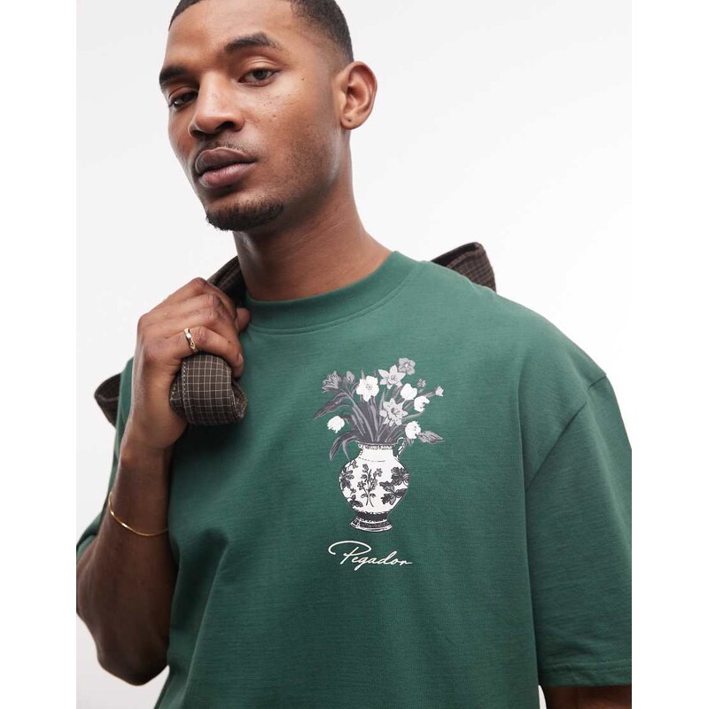 Pegador brig oversized t-shirt in washed green