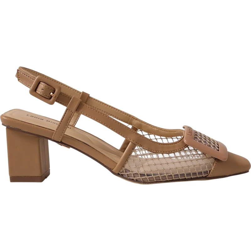 Béžové slingback lodičky Laura Biagiotti Calf Sand