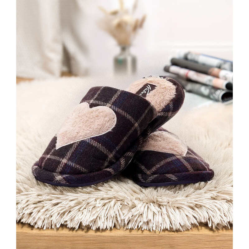 Dámské pantofle Natural Style NS-245 fialové 114792313