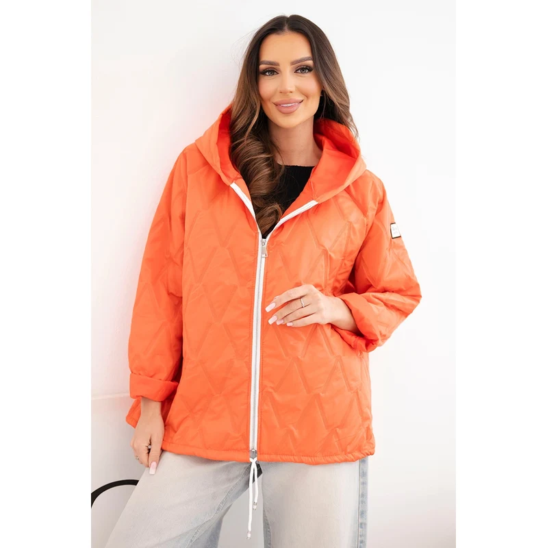 Kesi Włoski Dámská jarní prošívaná bunda s kapucí Kesi