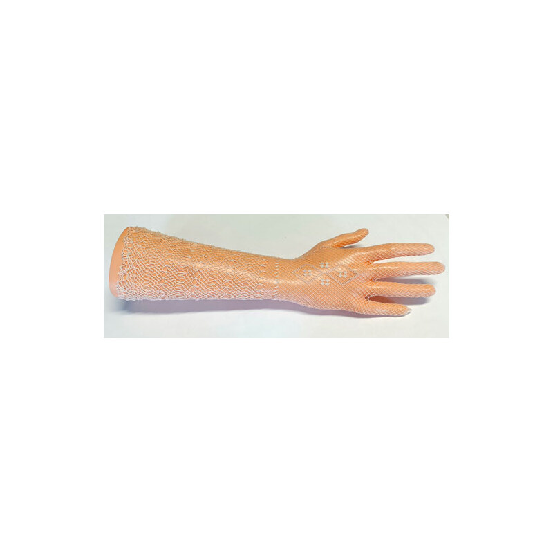 Itálie rukavice dámské, bavlněné, společenské, přízové, bílé 48349.2 56989462