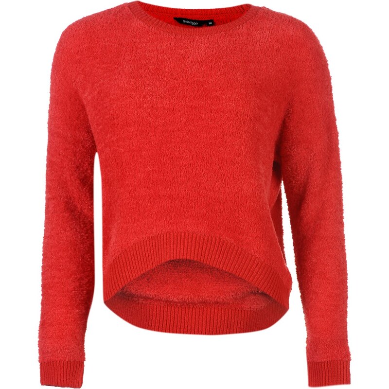 Golddigga Teddy Knit Jumper dámské Scarlet