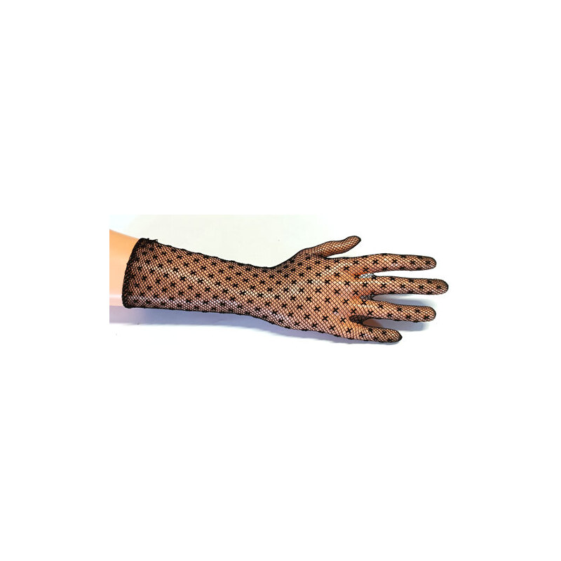 rukavice dámské, společenské, síťované, černé 48357.1 56990682