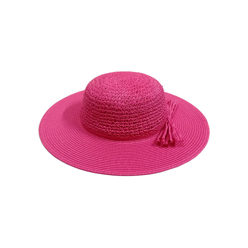 klobouk dámský, letní, slaměný, růžová, pink, cyklamen 40113.32 114792862
