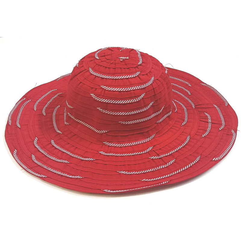 klobouk dámský letní červený 40123 114792863