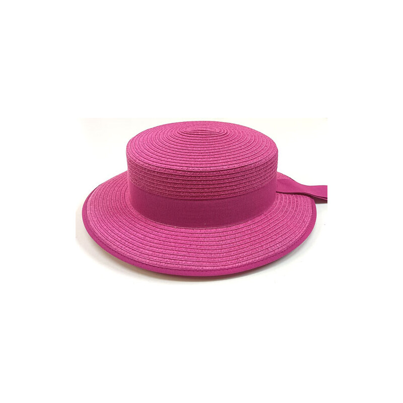klobouk letní dámský slaměný pink růžový 40143.32 114793403