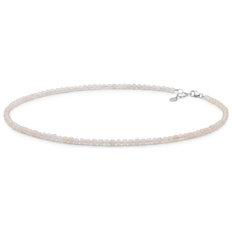 Gaura Pearls Stříbrný náhrdelník 925 s broušeným přírodním růženínem 114799618