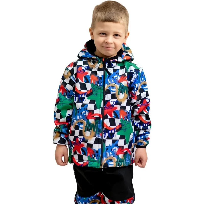 Esito Dětská softshellová bunda Duo Play of colors bílá Vel. 110