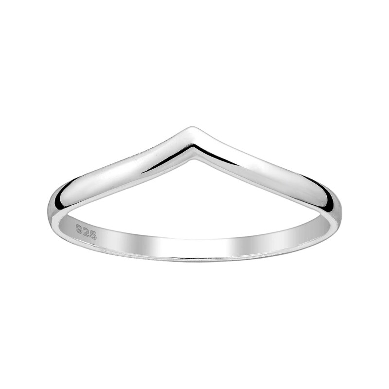 SYLVIENE Stříbrný prstýnek Chevron 2 55957673