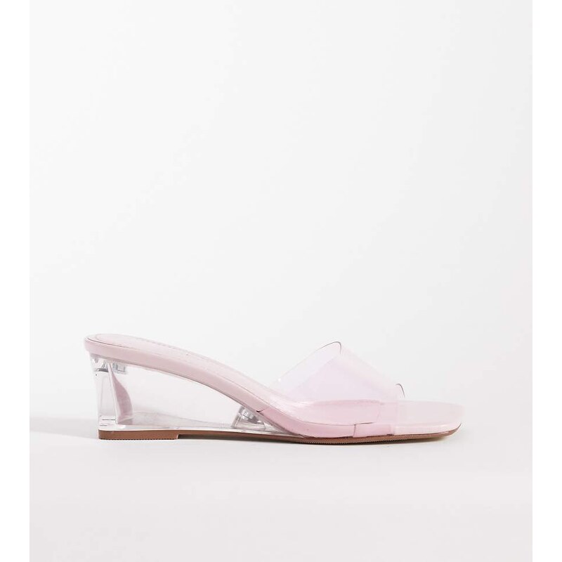 Public Desire Wide Fit Juno wedge sandals in pink 114927783