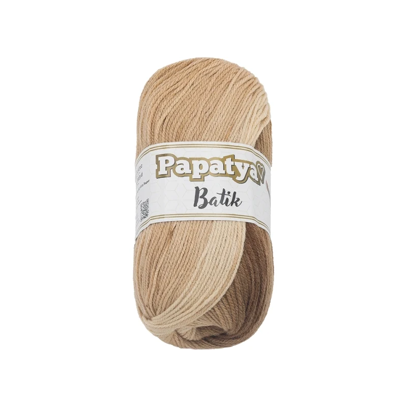 Bellatex Příze PAPATYA BATIK 100g / 360 m Béžová,Hnědá